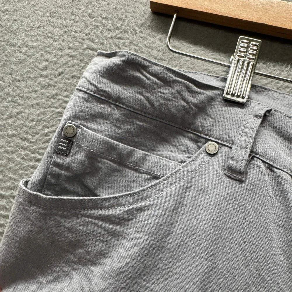 Free Fly Pants Mens 34x29 ACTUAL Gray Lightweight Coastal Cotton Bamboo HEMMED
